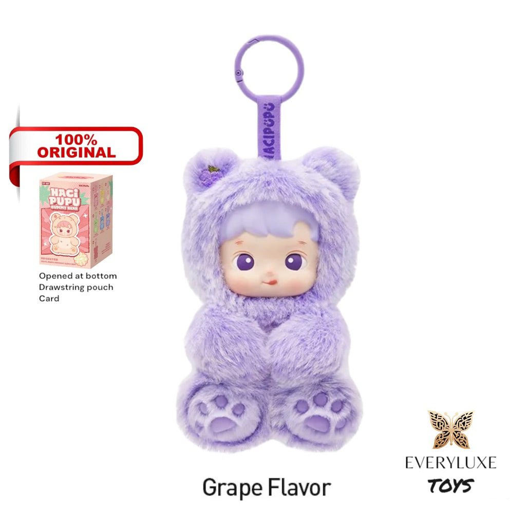 HACIPUPU Gummy Bear Series Vinyl Plush Pendant Peach Cherry Blueberry Green Apple Grape Pineapple