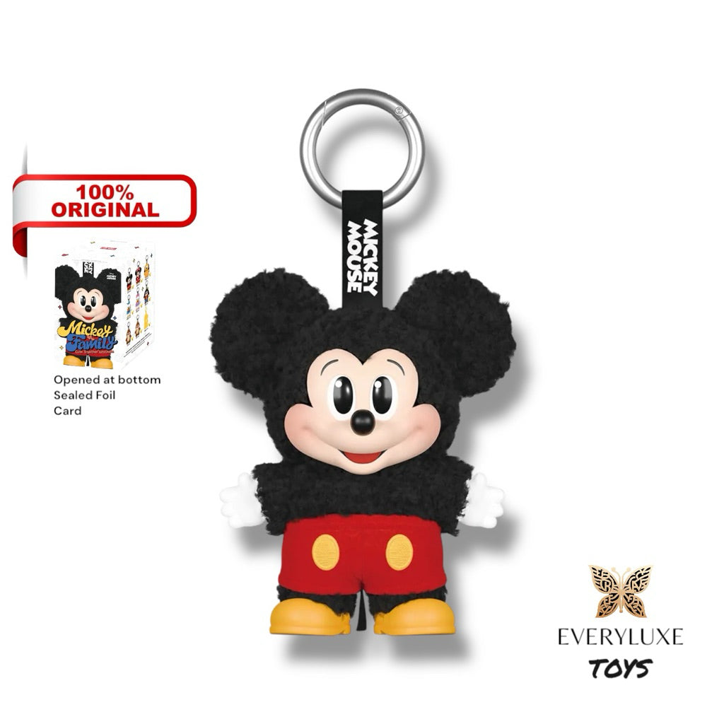POPMART Mickey Family Cute Together Keychain Series mickey minnie daisy pluto goofy chip dale secret