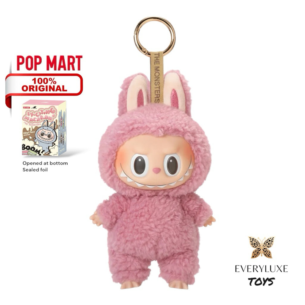 POPMART Exciting Macaron Labubu V1 Vinyl Face Plush Hanging Pendant Bagcharm Keychain