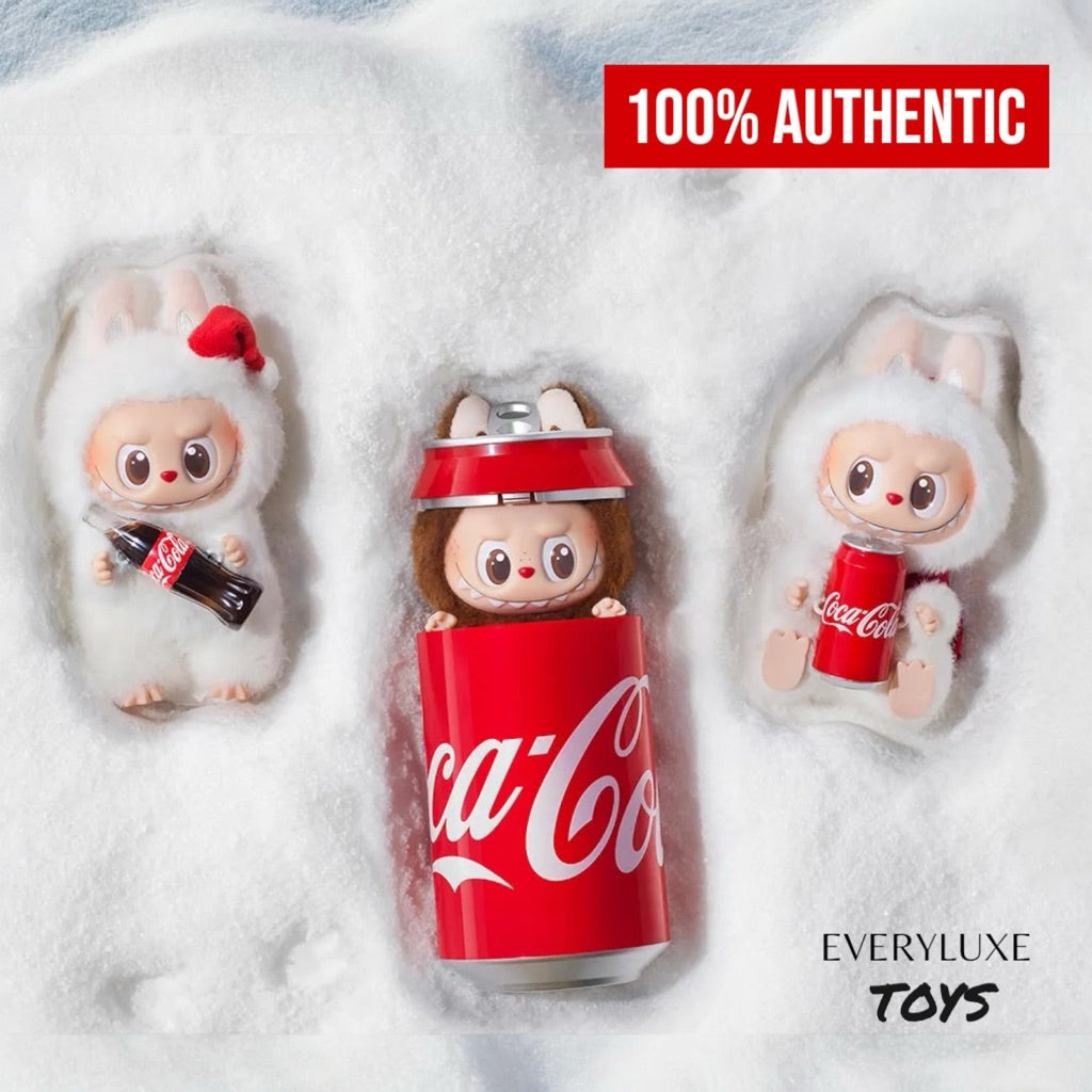 LABUBU COCA-COLA Plush Pendant Bag Charm Secret Happy Factor Surprise Shake Mysterious Guest