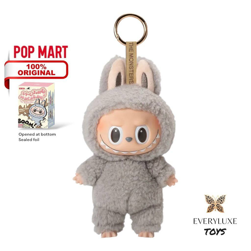 POPMART Exciting Macaron Labubu V1 Vinyl Face Plush Hanging Pendant Bagcharm Keychain