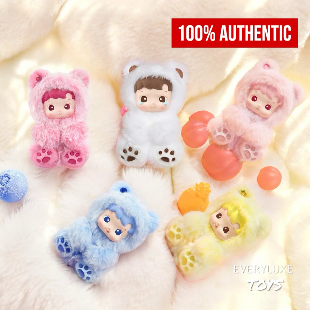 HACIPUPU Gummy Bear Series Vinyl Plush Pendant Peach Cherry Blueberry Green Apple Grape Pineapple