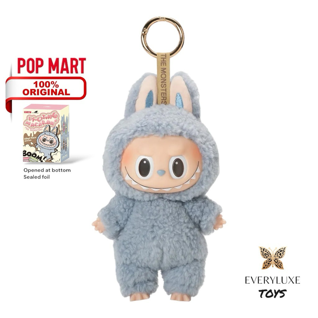 POPMART Exciting Macaron Labubu V1 Vinyl Face Plush Hanging Pendant Bagcharm Keychain