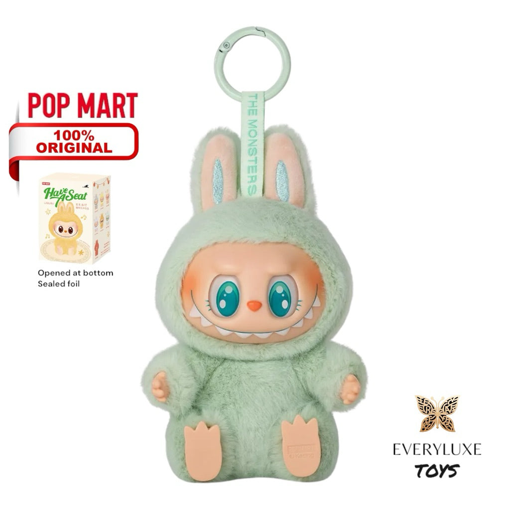 POPMART Have A Seat Labubu V2 Vinyl Plush Pendant BABA DADA QUQU HEHE ZIZI SISI bagcharm Blind box