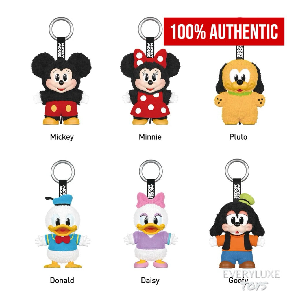 POPMART Mickey Family Cute Together Keychain Series mickey minnie daisy pluto goofy chip dale secret