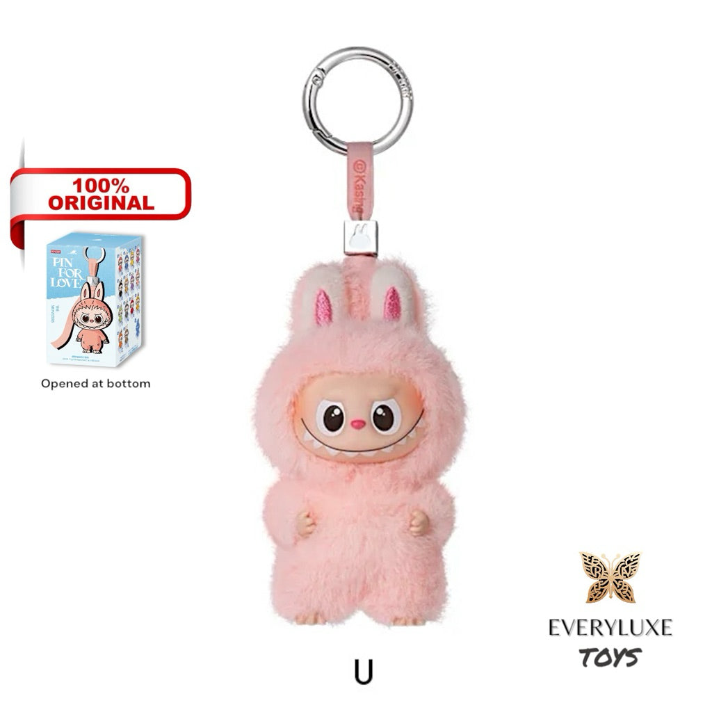 THE MONSTERS LABUBU V4 Pin for Love Vinyl Plush Pendant A-M N-Z Secret Heart ! Bagcharm