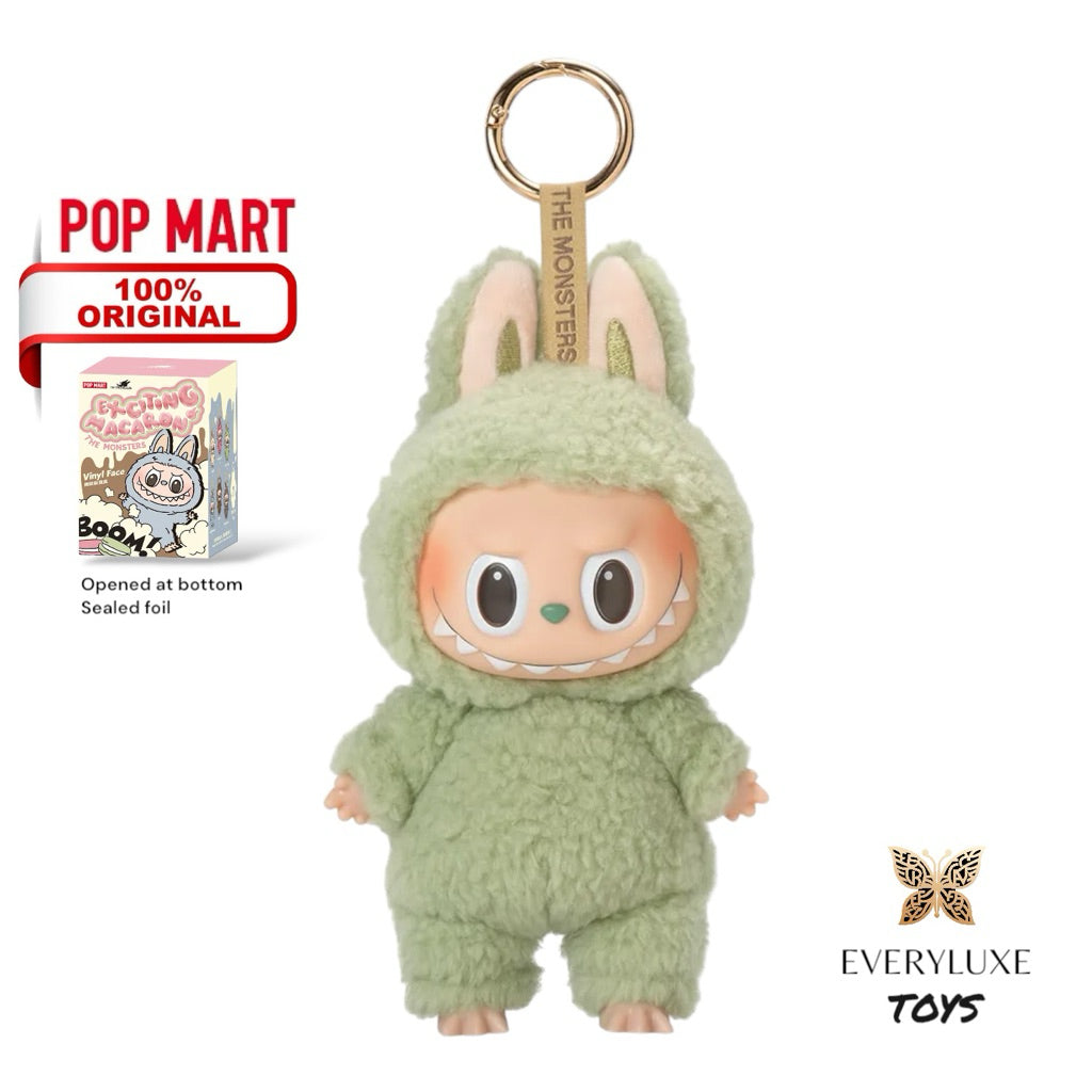 POPMART Exciting Macaron Labubu V1 Vinyl Face Plush Hanging Pendant Bagcharm Keychain
