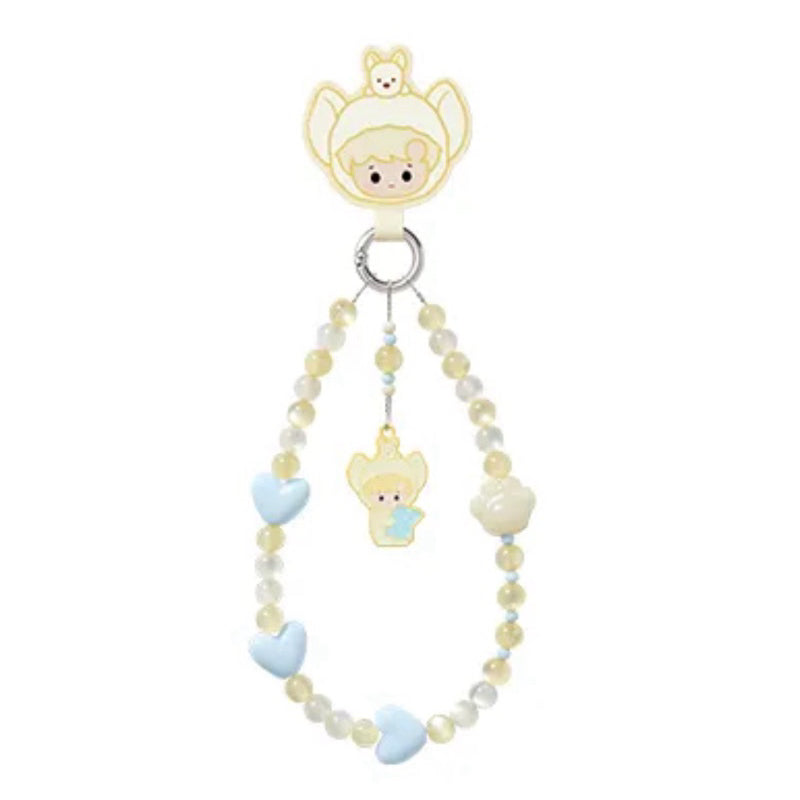 POPMART POPBEAN Pajama Party  Phone Chain Pino Kubo Molly Pucky Crybaby Hacipupu Dimoo Labubu Hirono