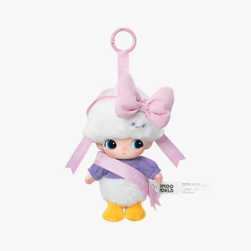POPMART DIMOO World Disney Series Vinyl Plush Pendant DAISY GIFT PLUTO HOUSE CHIP Keychain Bagcharm