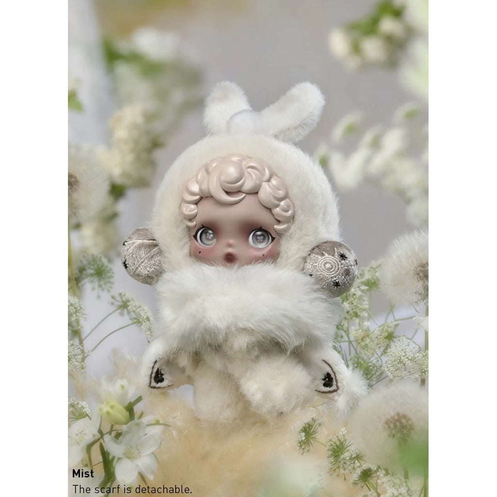 SKULLPANDA L’impressionnisme Plush Doll Pendant Bagcharm Mist Lightning Windflower Dawn Dew