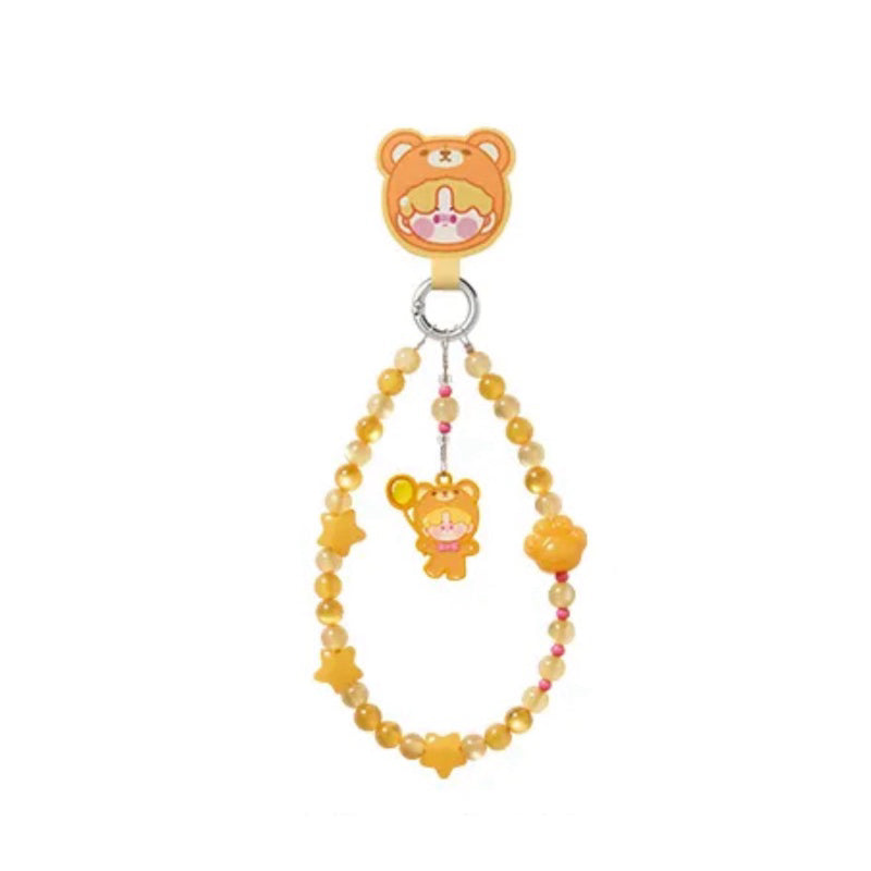 POPMART POPBEAN Pajama Party  Phone Chain Pino Kubo Molly Pucky Crybaby Hacipupu Dimoo Labubu Hirono