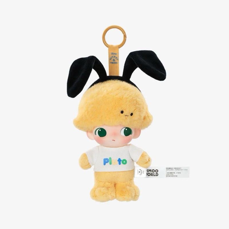 POPMART DIMOO World Disney Series Vinyl Plush Pendant DAISY GIFT PLUTO HOUSE CHIP Keychain Bagcharm