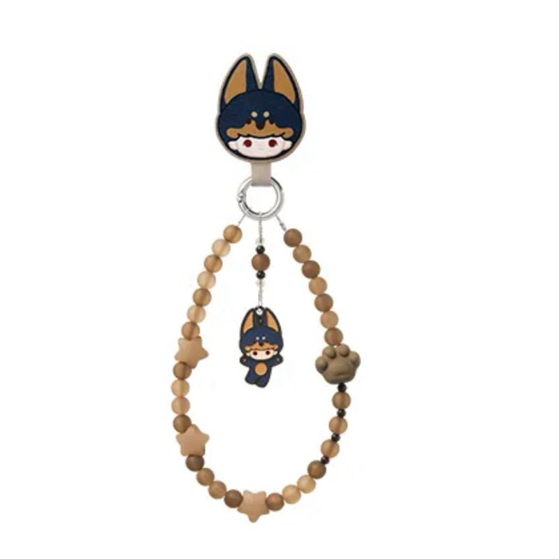 POPMART POPBEAN Pajama Party  Phone Chain Pino Kubo Molly Pucky Crybaby Hacipupu Dimoo Labubu Hirono