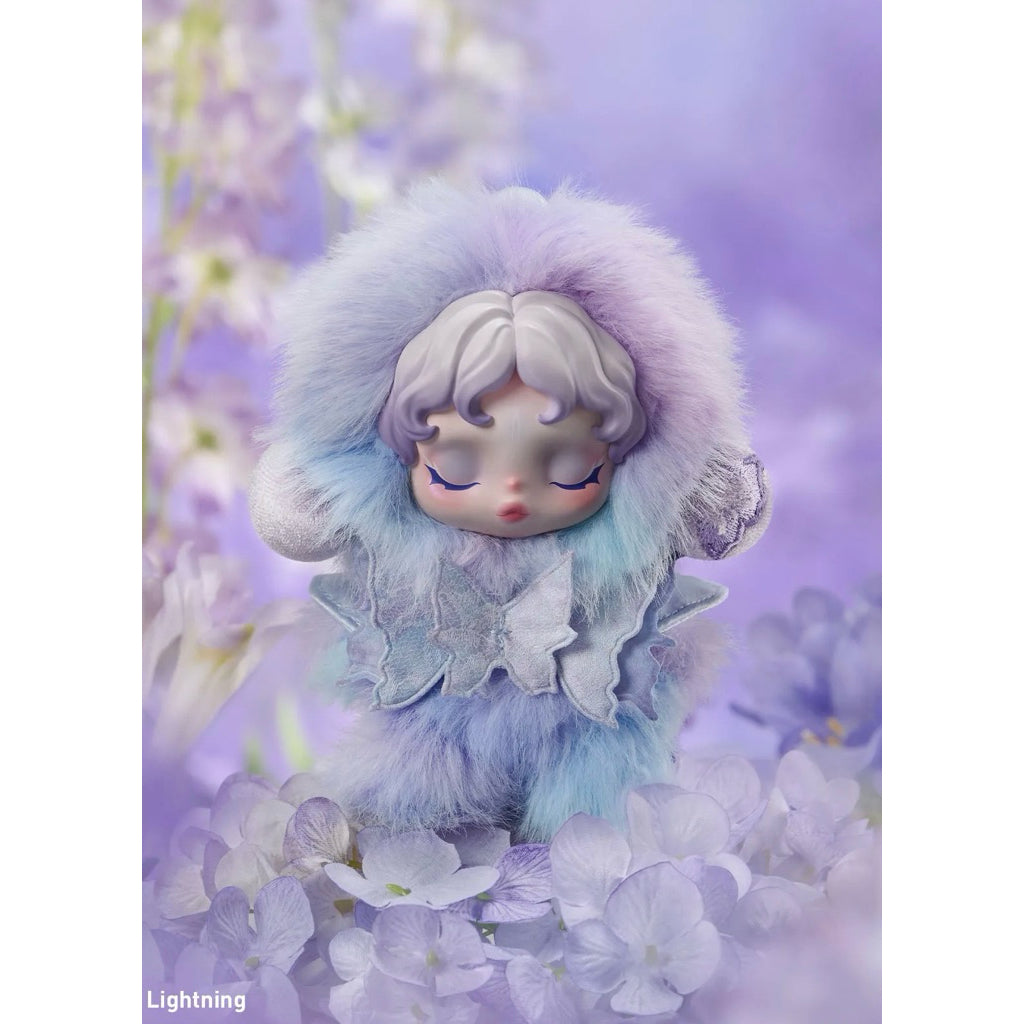 SKULLPANDA L’impressionnisme Plush Doll Pendant Bagcharm Mist Lightning Windflower Dawn Dew