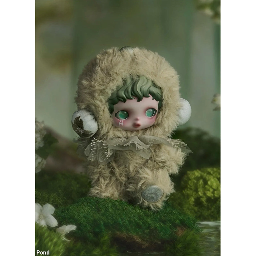 SKULLPANDA L’impressionnisme Plush Doll Pendant Bagcharm Mist Lightning Windflower Dawn Dew
