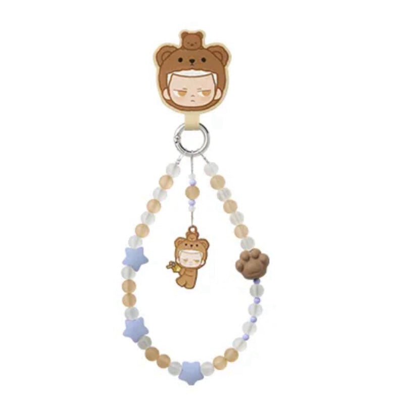 POPMART POPBEAN Pajama Party  Phone Chain Pino Kubo Molly Pucky Crybaby Hacipupu Dimoo Labubu Hirono