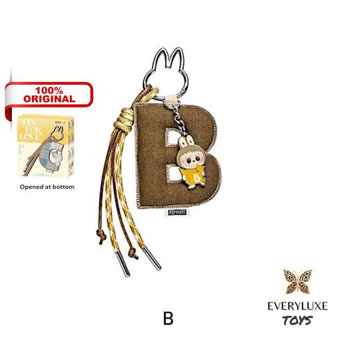 THE MONSTERS LABUBU Pin for Love Letter Pendant Keychain A B C D E F G H I J K L M N O P Q R S T U V